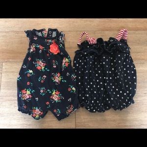 Set of 2 baby girl rompers NB 0-3 months Gymboree